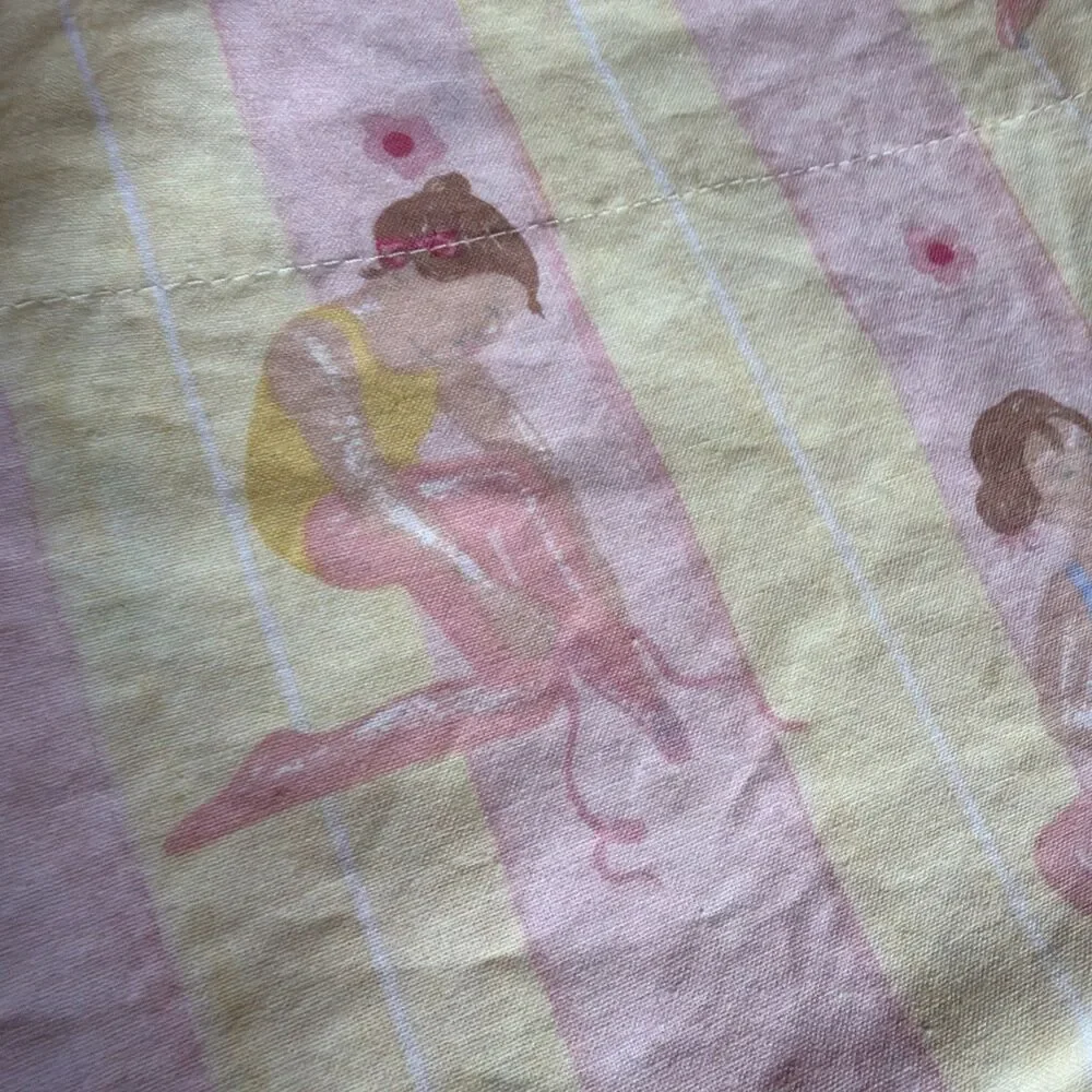 Vintage Laura Ashley Valance  Ballerina Yellow Pink 17” X 88”  USA